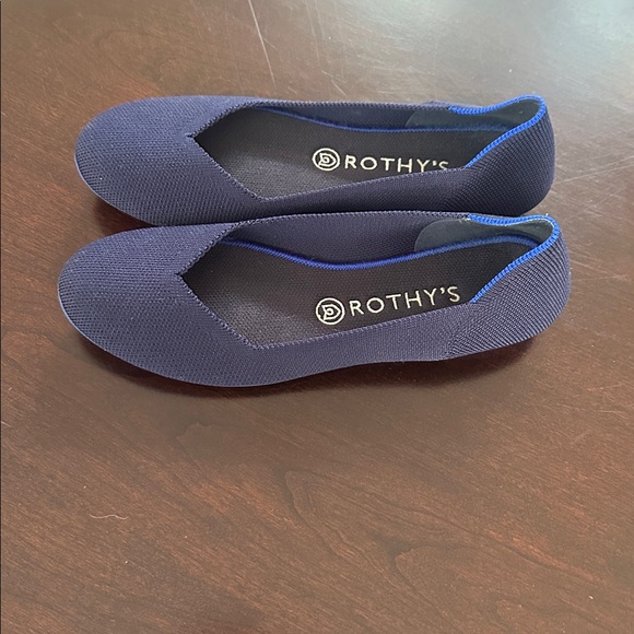 Rothy's The Flat Navy Blue Round Toe Slip-on Ballet Shoes Size 9 - Picture 6 of 10